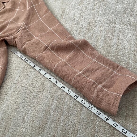 Madewell Linen Larsen Breezewoven Blazer Jacket in Windowpane XL - Picture 7 of 11